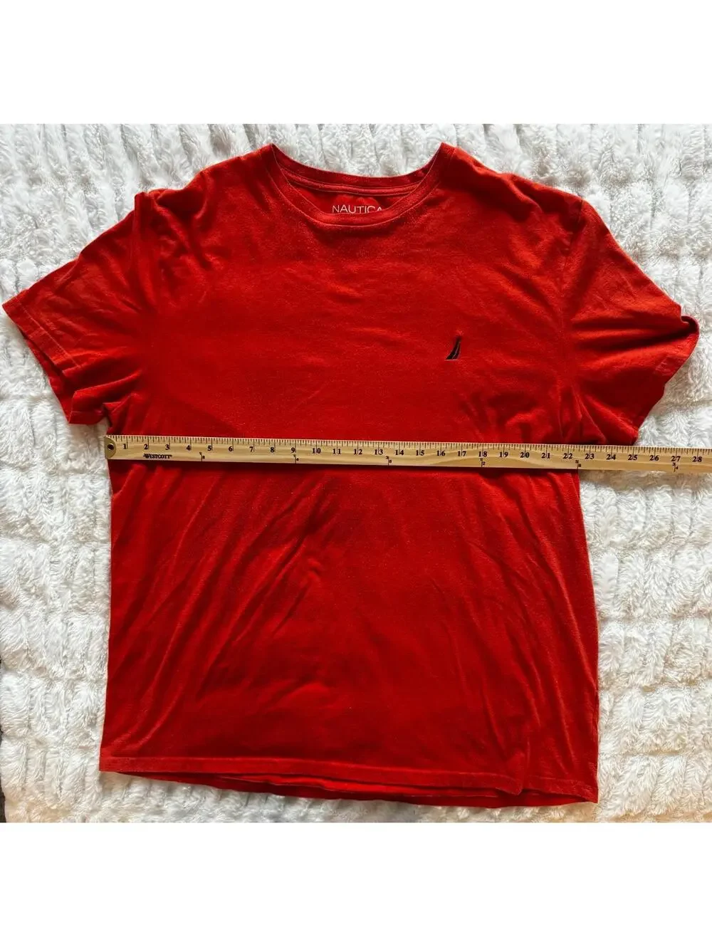Nautica T Shirt Mens XXL‎ Orange Crew Neck Short Sleeve Logo Tee Casual Basic
